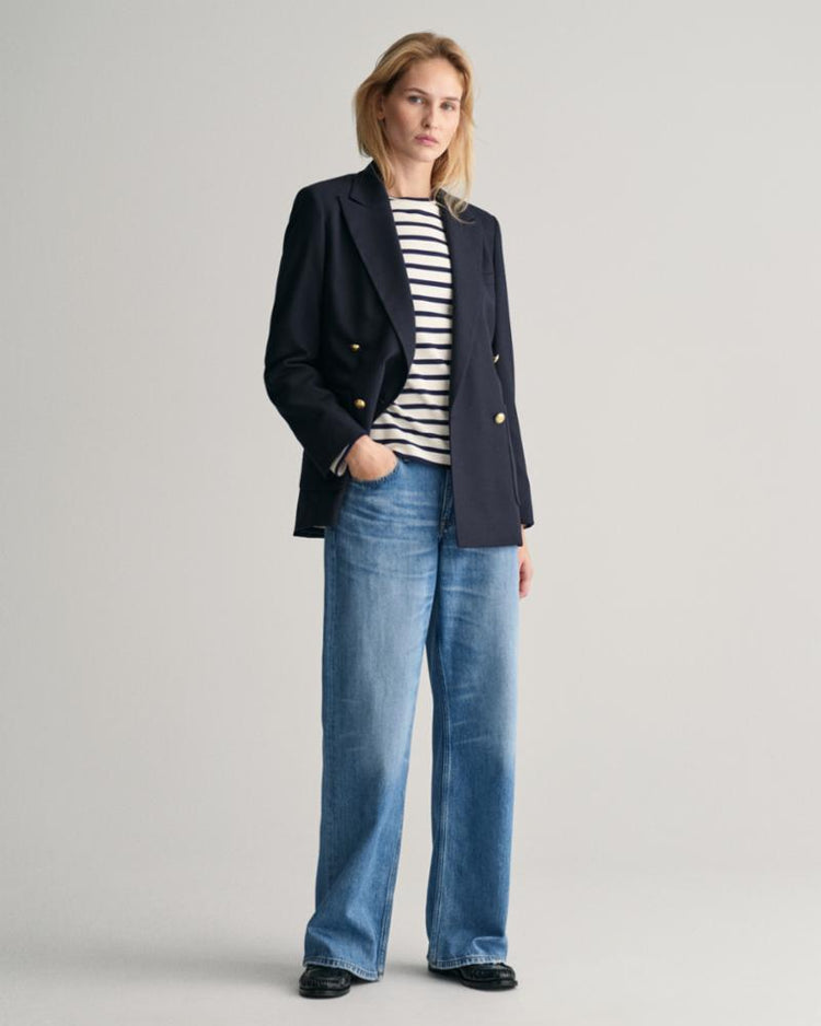 Gant Apparel Womens STRIPED LS T-SHIRT 409/CLASSIC BLUE