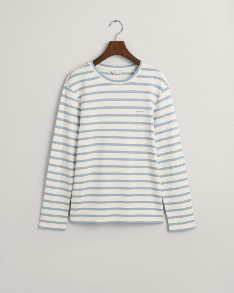 Gant Apparel Womens STRIPED LS T-SHIRT 474/DOVE BLUE