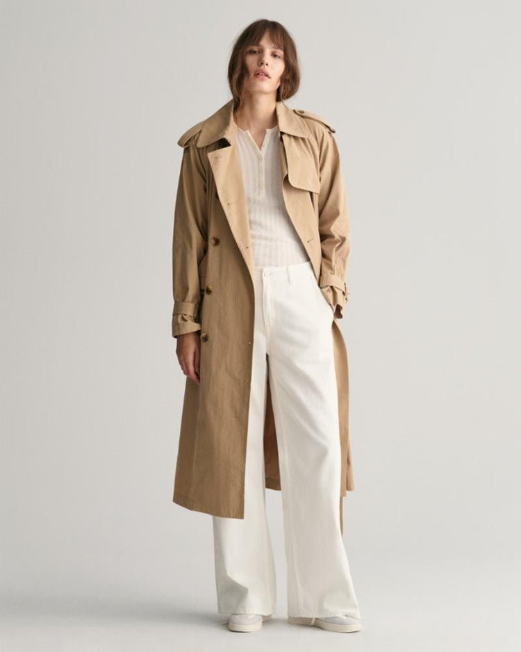 Gant Apparel Womens RIBBED LS HENLEY 113/EGGSHELL