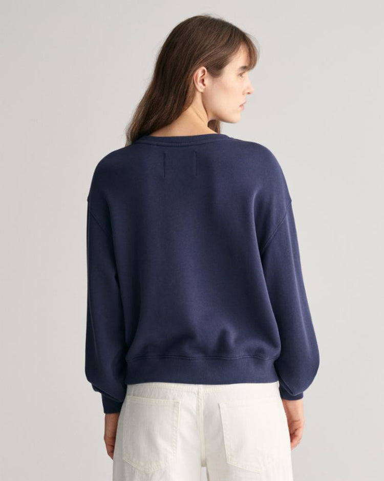 Gant Apparel Womens LOGO C-NECK SWEAT 409/CLASSIC BLUE