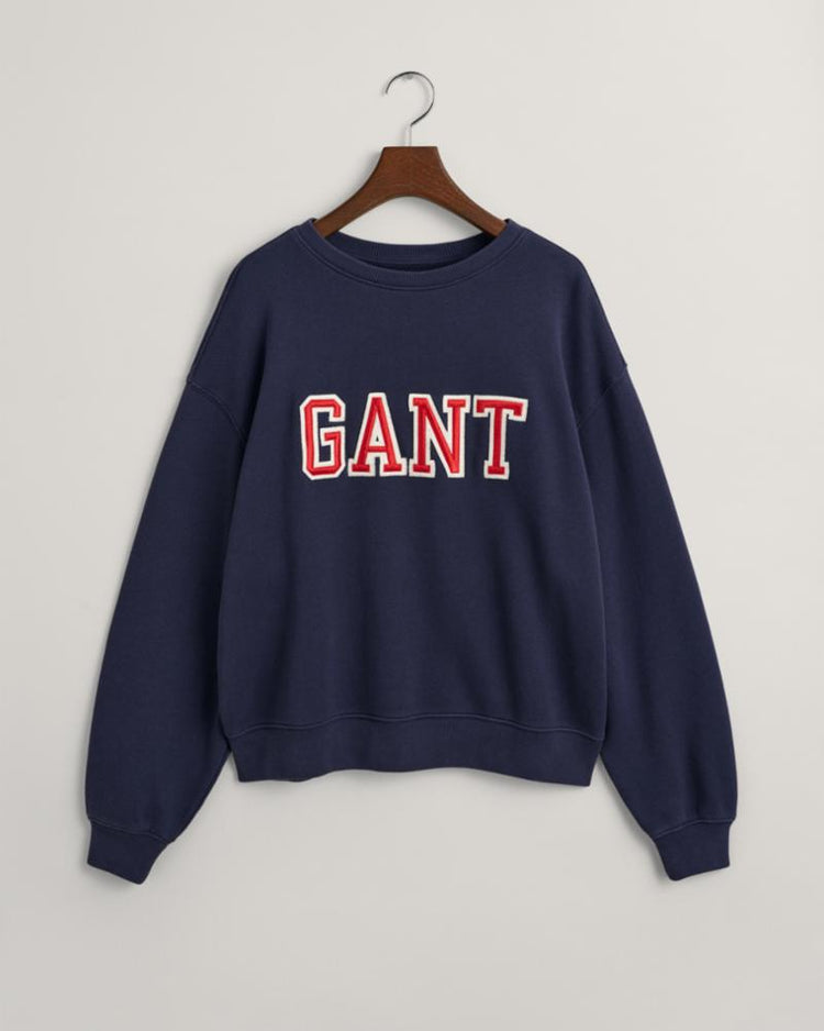 Gant Apparel Womens LOGO C-NECK SWEAT 409/CLASSIC BLUE