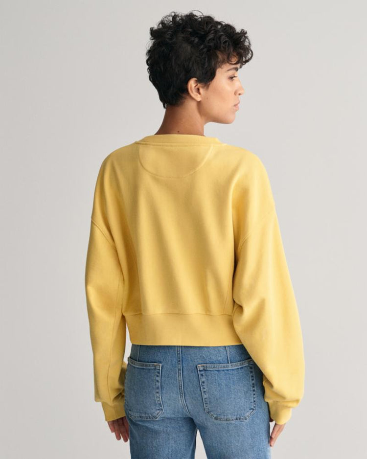 Gant Apparel Womens CREST C-NECK SWEAT 726/DUSTY YELLOW