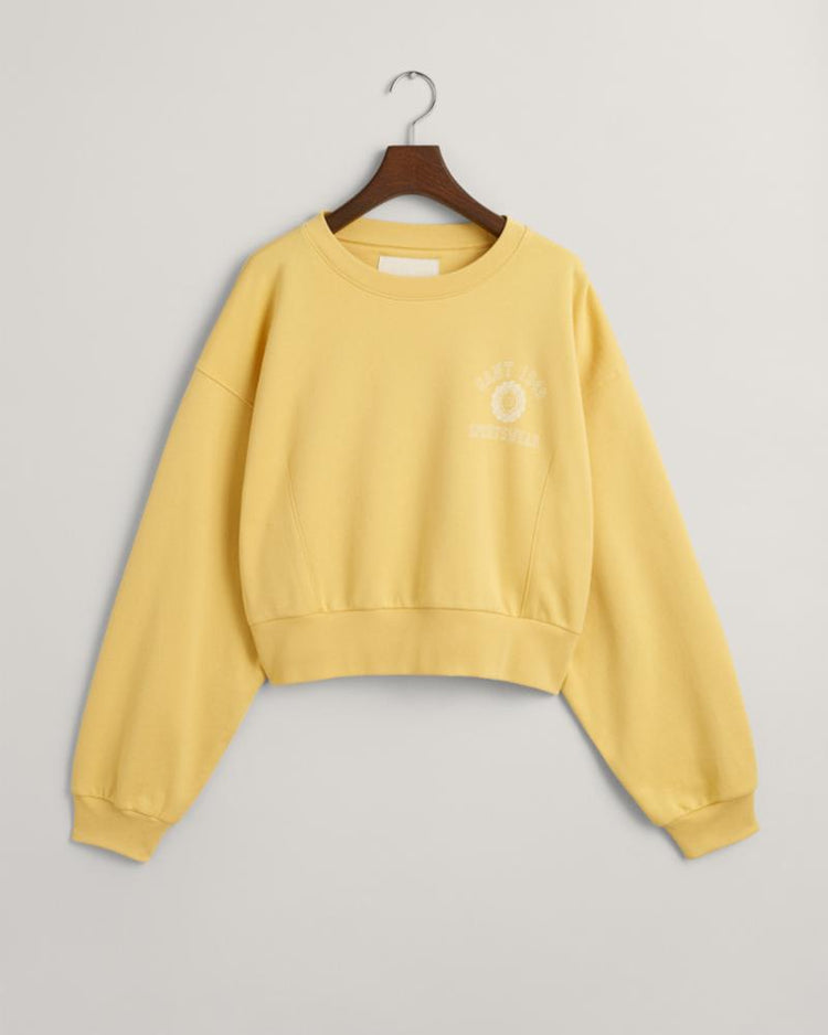 Gant Apparel Womens CREST C-NECK SWEAT 726/DUSTY YELLOW