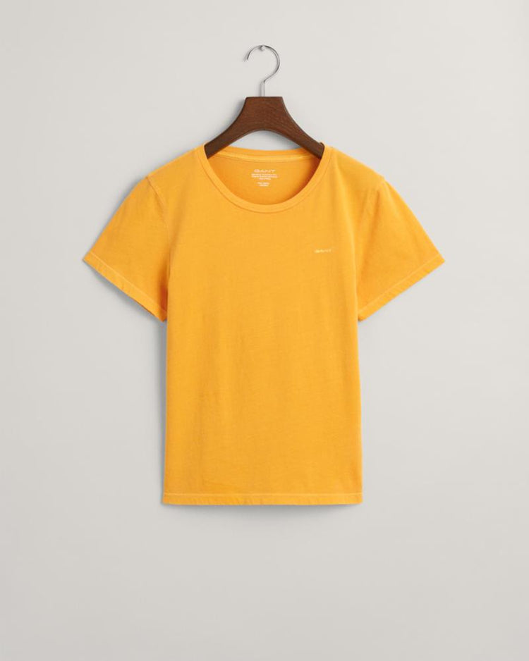 Gant Apparel Womens REG SUNFADED SS C-NECK T-SHIRT 779/MEDAL YELLOW