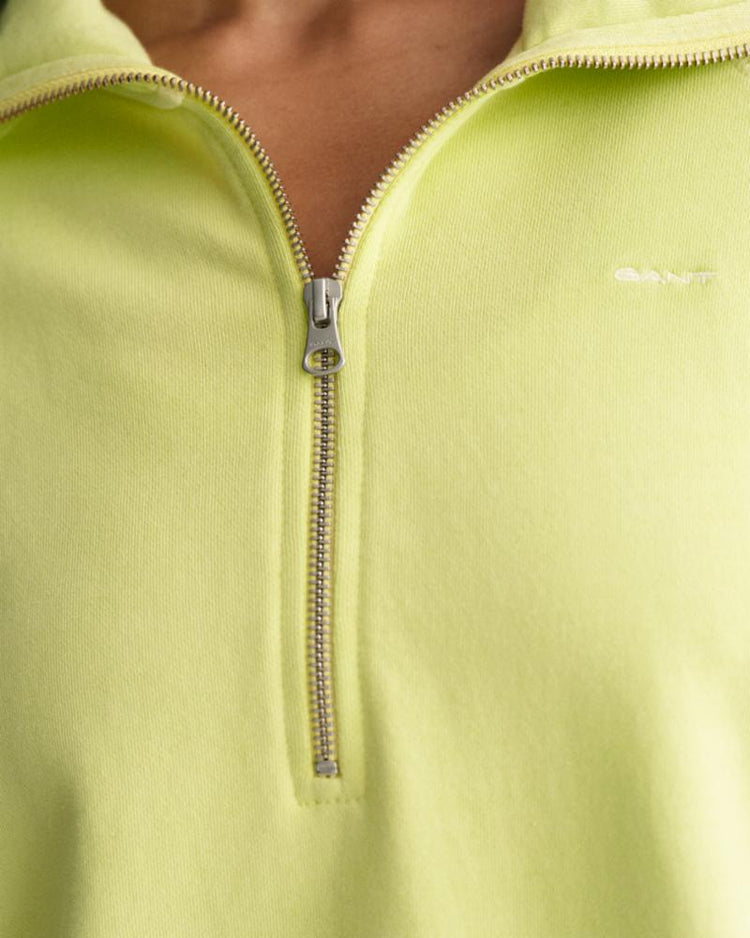 Gant Apparel Womens REL SUNFADED HALF ZIP SWEAT 320/PASTEL LIME