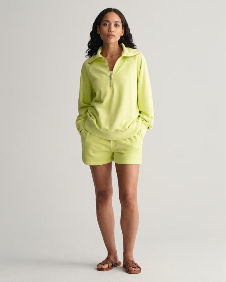 Gant Apparel Womens REL SUNFADED HALF ZIP SWEAT 320/PASTEL LIME