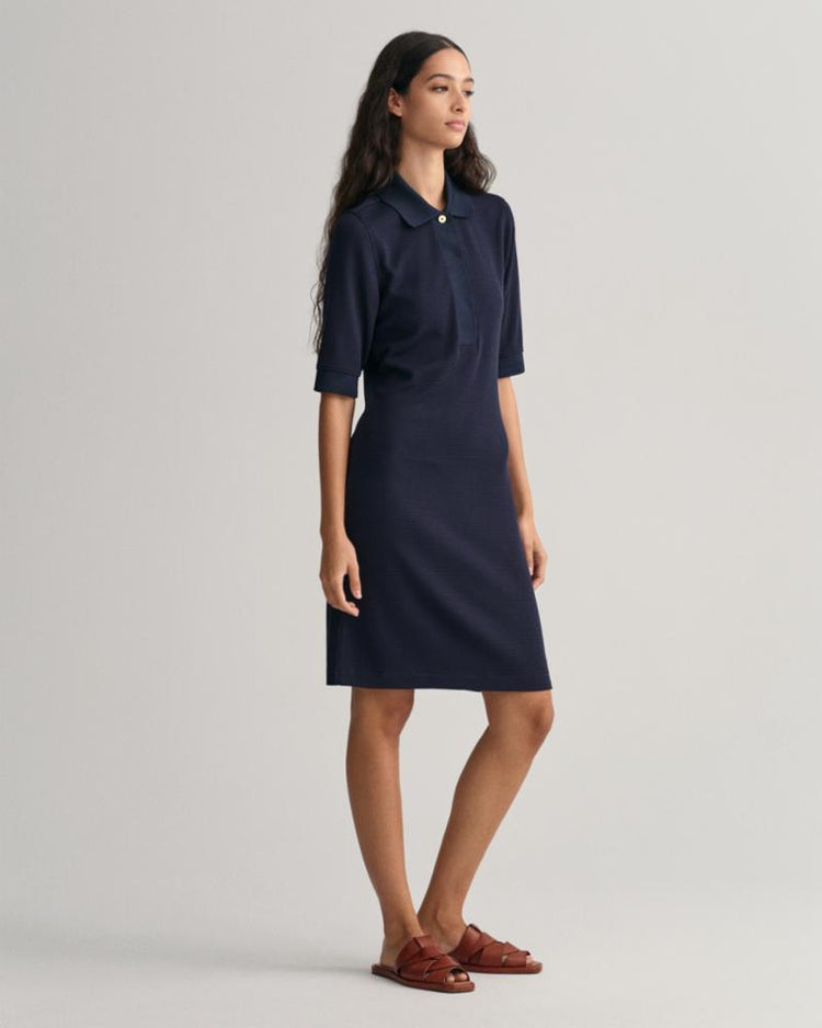 Gant Apparel Womens POLO PIQUE SS DRESS 433/EVENING BLUE