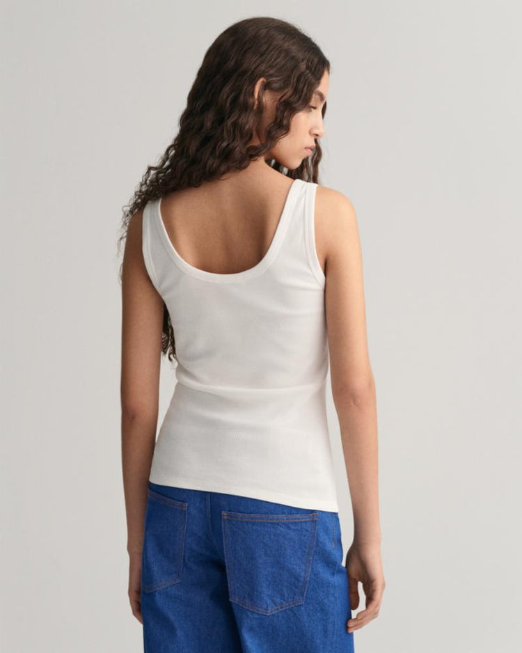 Gant Apparel Womens RIB TANK TOP 110/WHITE