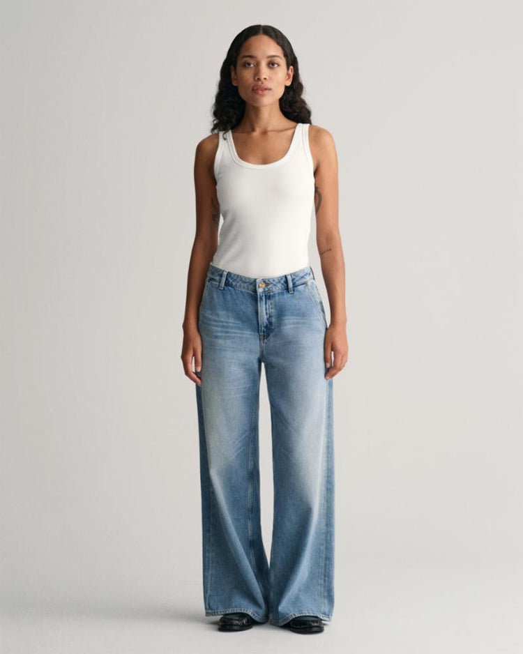 Gant Apparel Womens RIB TANK TOP 110/WHITE