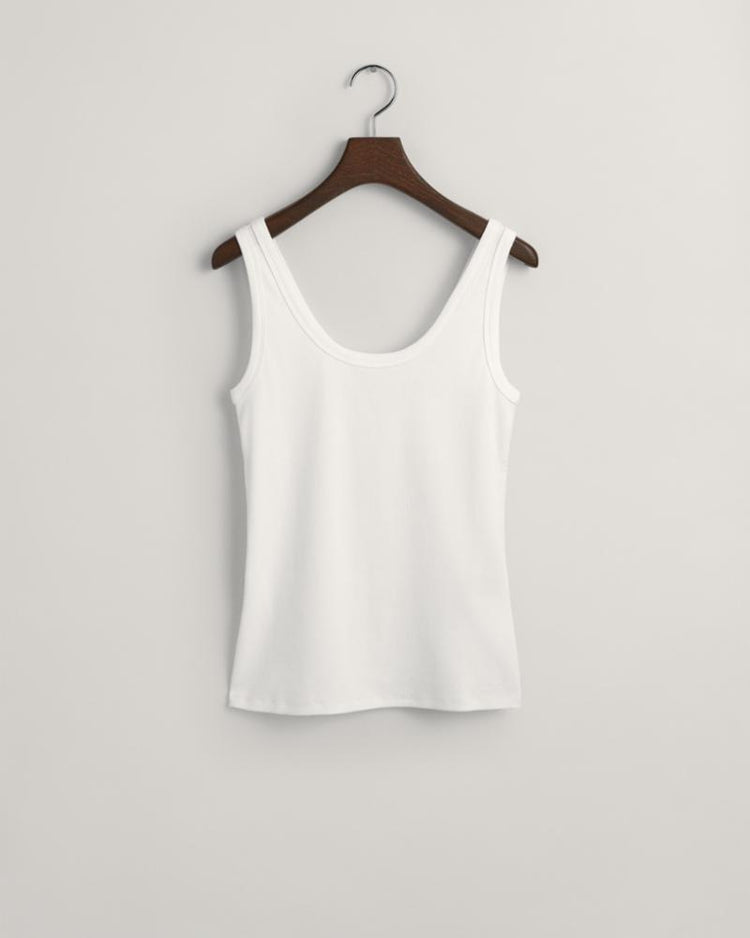 Gant Apparel Womens RIB TANK TOP 110/WHITE