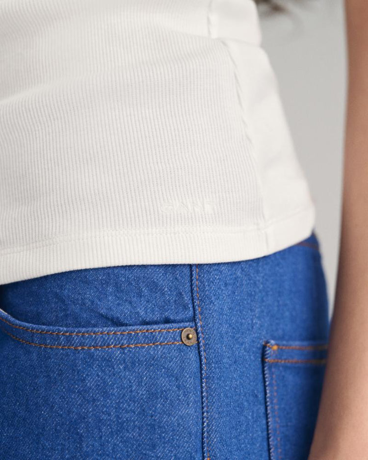 Gant Apparel Womens RIB TANK TOP 110/WHITE