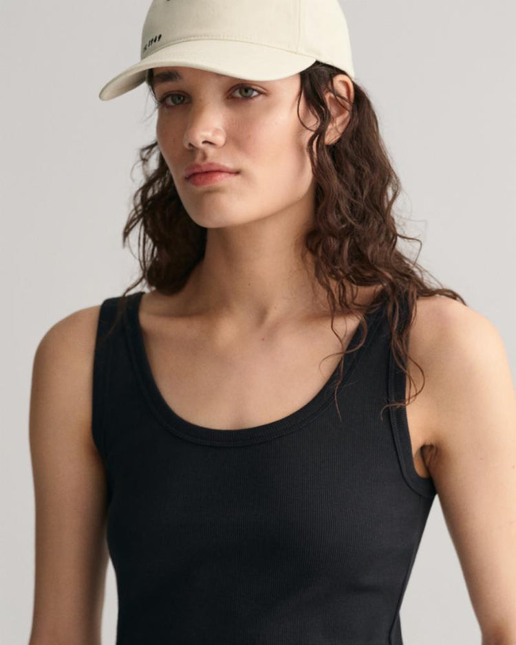 Gant Apparel Womens RIB TANK TOP 5/BLACK