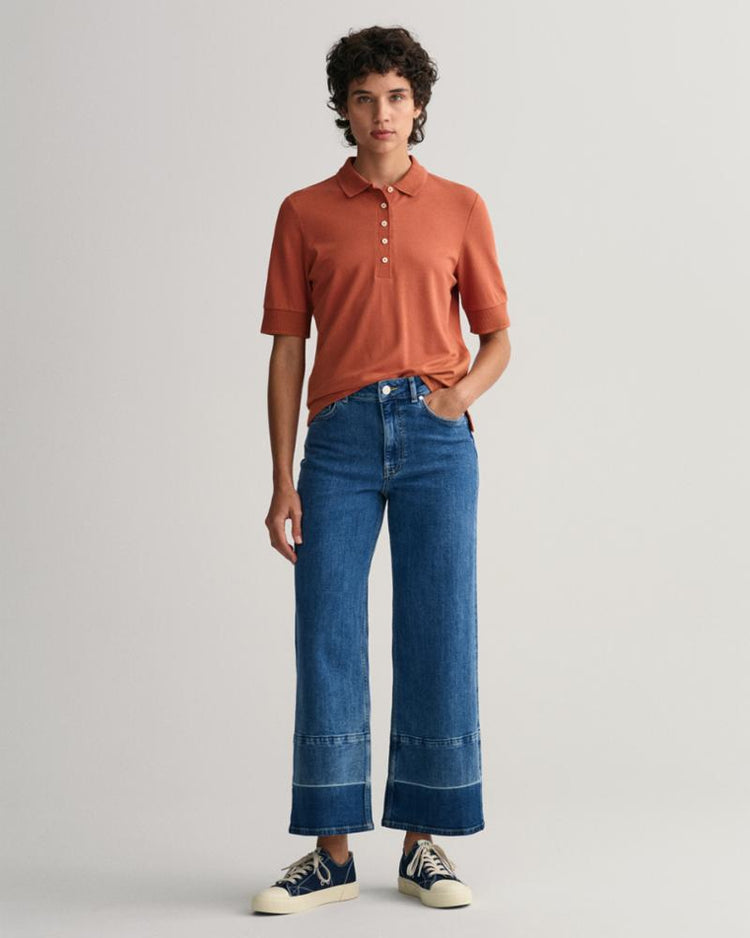 Gant Apparel Womens DETAIL COLLAR SS POLO PIQUE 861/LIGHT COPPER