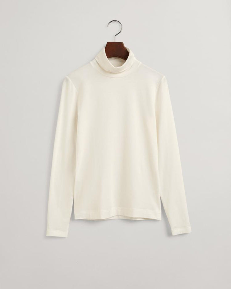 Gant Apparel Womens JERSEY LS TURTLENECK 115/OFFWHITE