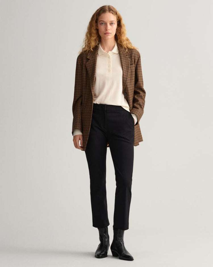 Gant Apparel Womens DETAIL COLLAR LS POLO PIQUE 130/CREAM