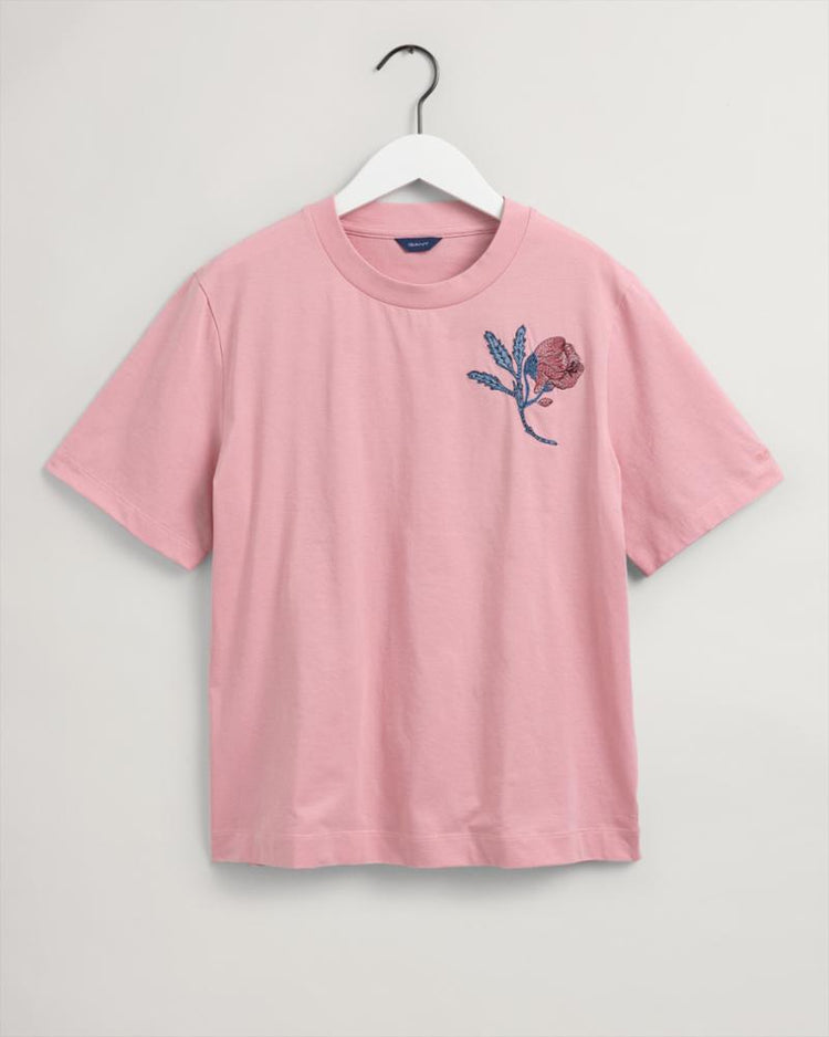 Gant Apparel Womens FLOWER SS T-SHIRT 659/SUMMER ROSE