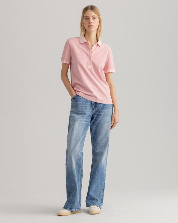 Gant Apparel Womens D2. SUNFADED SS POLO PIQUE 614/PREPPY PINK