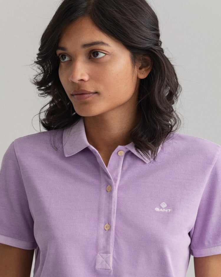 Gant Apparel Womens D2. SUNFADED SS POLO PIQUE 519/CROCUS PURPLE