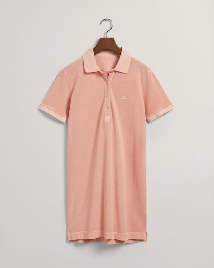 Gant Apparel Womens SUNFADED SS POLO PIQUE DRESS 832/GUAVA ORANGE