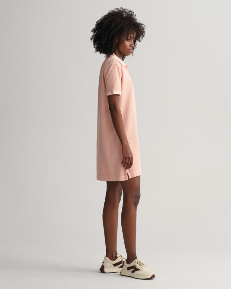 Gant Apparel Womens SUNFADED SS POLO PIQUE DRESS 832/GUAVA ORANGE
