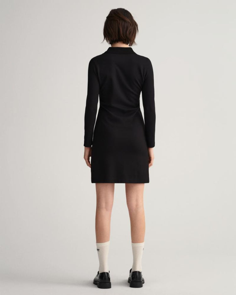 Gant Apparel Womens JERSEY POLO DRESS 19/EBONY BLACK