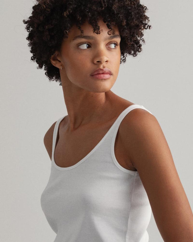 Gant Apparel Womens 1x1 RIB TANK TOP 110/WHITE