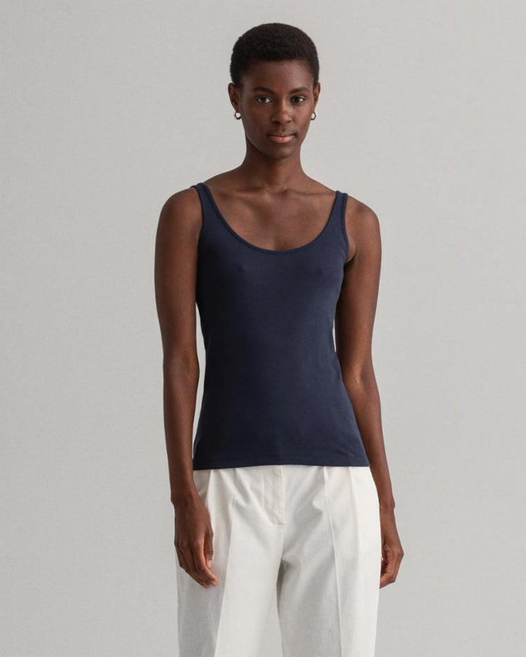 Gant Apparel Womens 1x1 RIB TANK TOP 433/EVENING BLUE