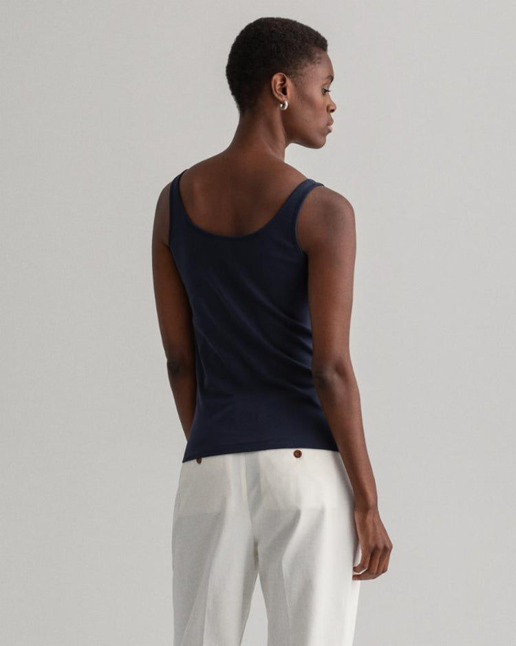 Gant Apparel Womens 1x1 RIB TANK TOP 433/EVENING BLUE