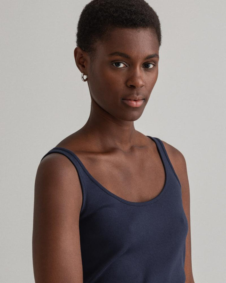 Gant Apparel Womens 1x1 RIB TANK TOP 433/EVENING BLUE