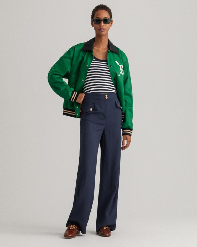 Gant Apparel Womens STRIPED 1X1 RIB TANK TOP 433/EVENING BLUE