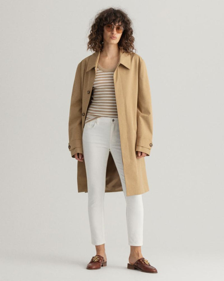 Gant Apparel Womens STRIPED 1X1 RIB TANK TOP 248/DARK KHAKI