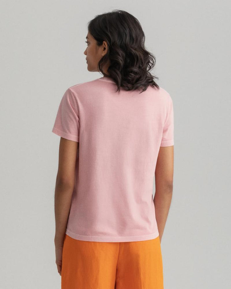 Gant Apparel Womens D2. SUNFADED C-NECK SS T-SHIRT 614/PREPPY PINK