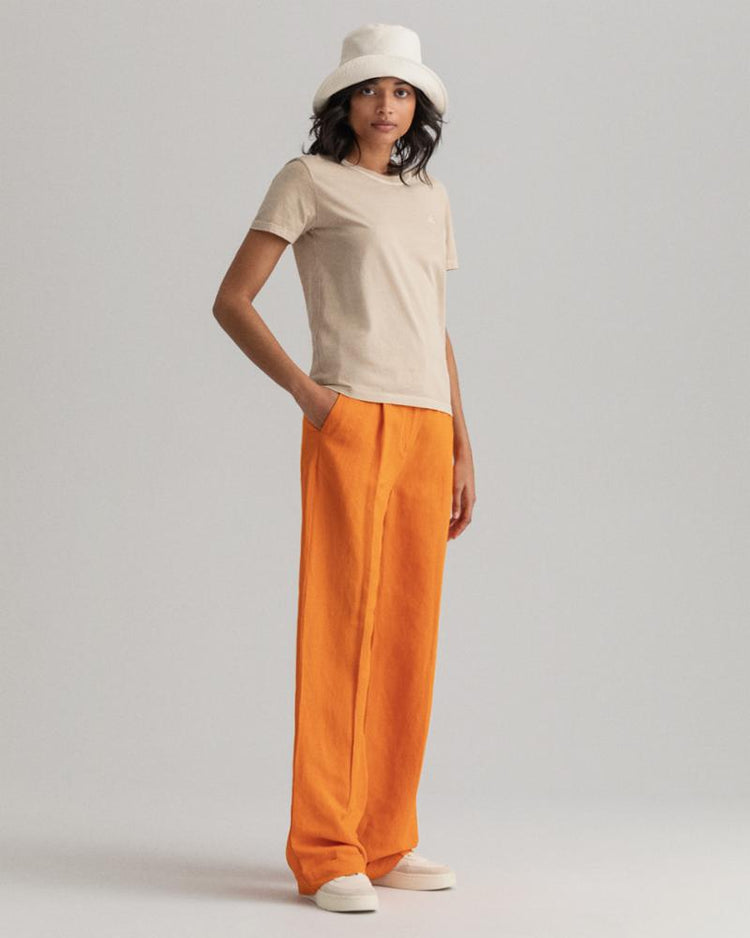 Gant Apparel Womens D2. SUNFADED C-NECK SS T-SHIRT 221/DESERT BEIGE