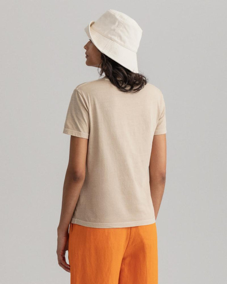 Gant Apparel Womens D2. SUNFADED C-NECK SS T-SHIRT 221/DESERT BEIGE