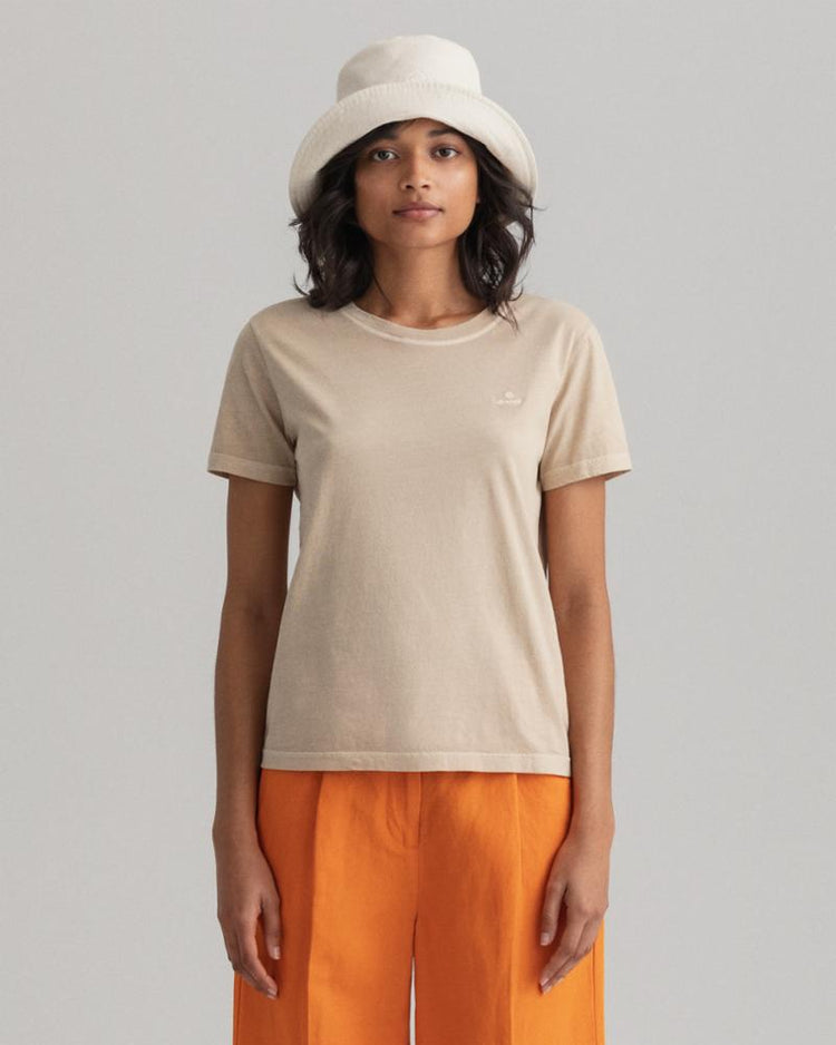 Gant Apparel Womens D2. SUNFADED C-NECK SS T-SHIRT 221/DESERT BEIGE