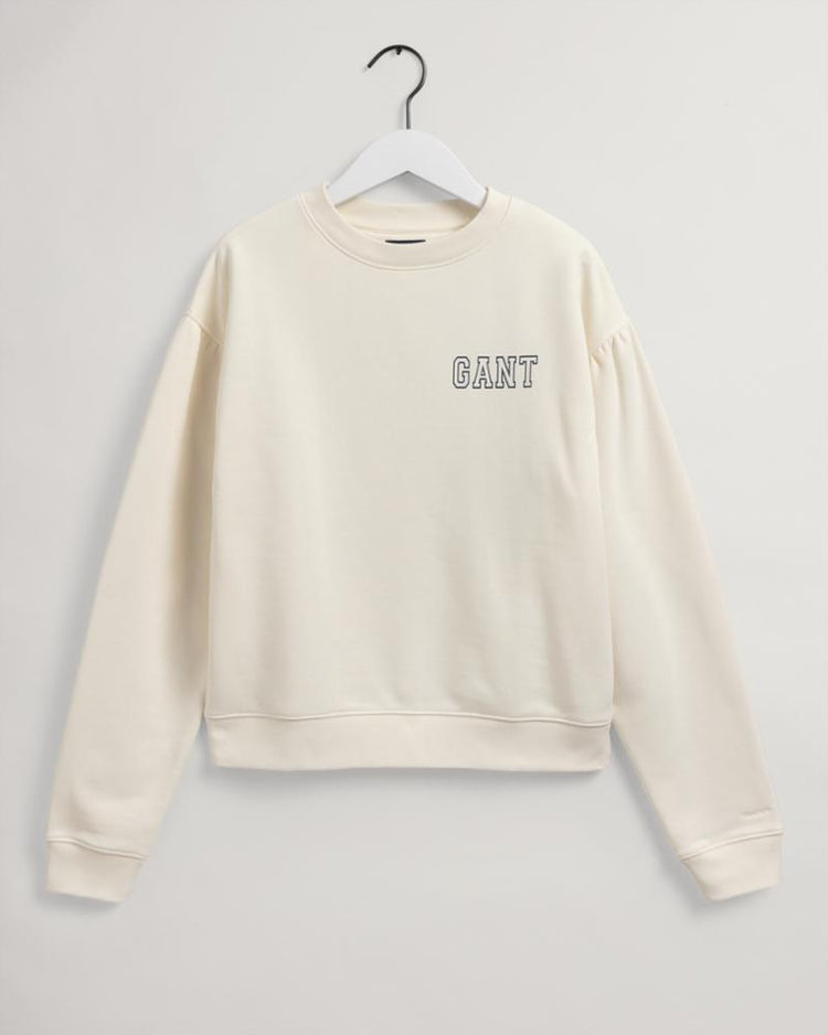 Gant Apparel Womens GRAPHIC PUFF SLEEVE SWEAT 130/CREAM