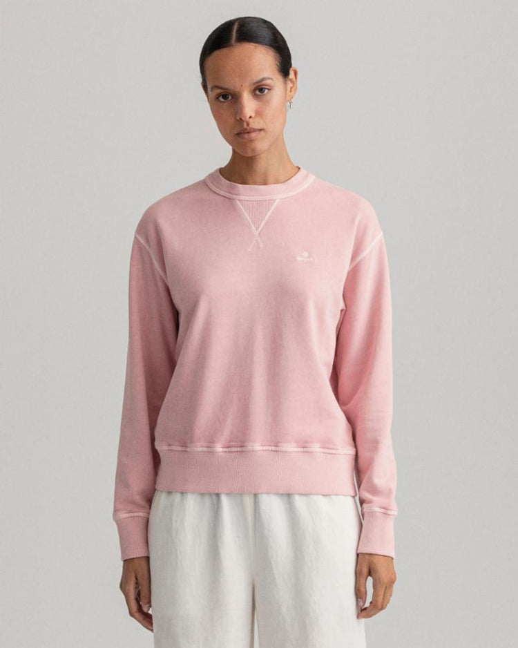 Gant Apparel Womens D2. SUNFADED C-NECK SWEAT 614/PREPPY PINK