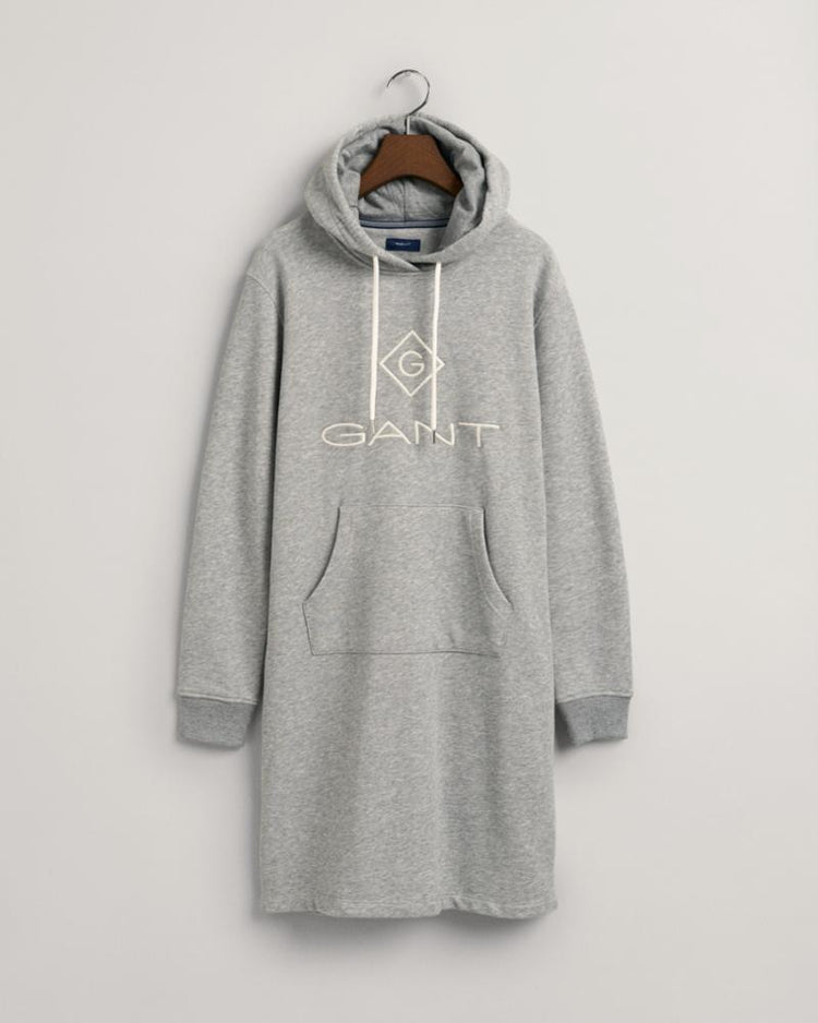 Gant Apparel Womens LOCK UP HOODIE DRESS 93/GREY MELANGE