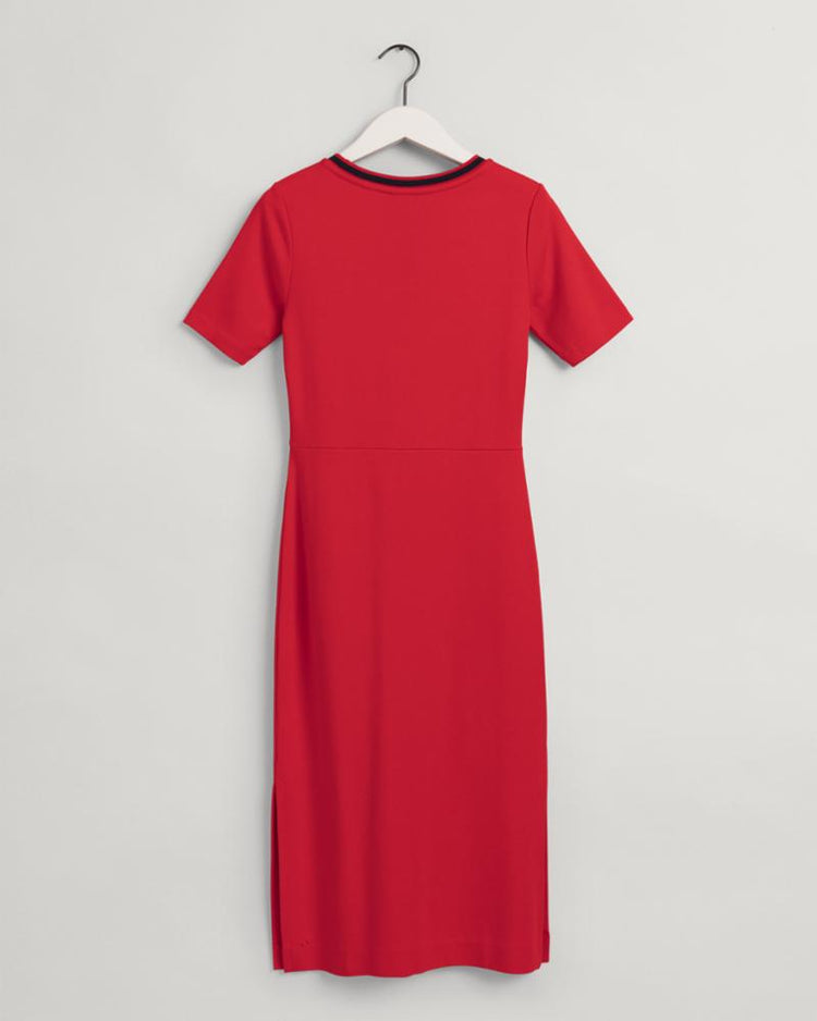 Gant Apparel Womens C-NECK SS JERSEY DRESS 620/BRIGHT RED