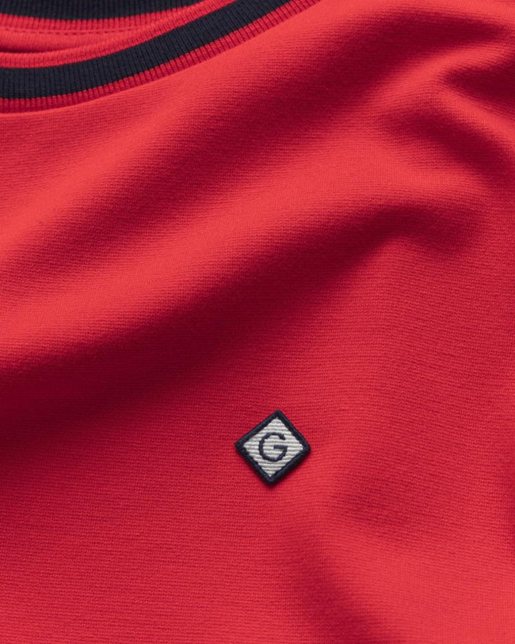 Gant Apparel Womens C-NECK SS JERSEY DRESS 620/BRIGHT RED