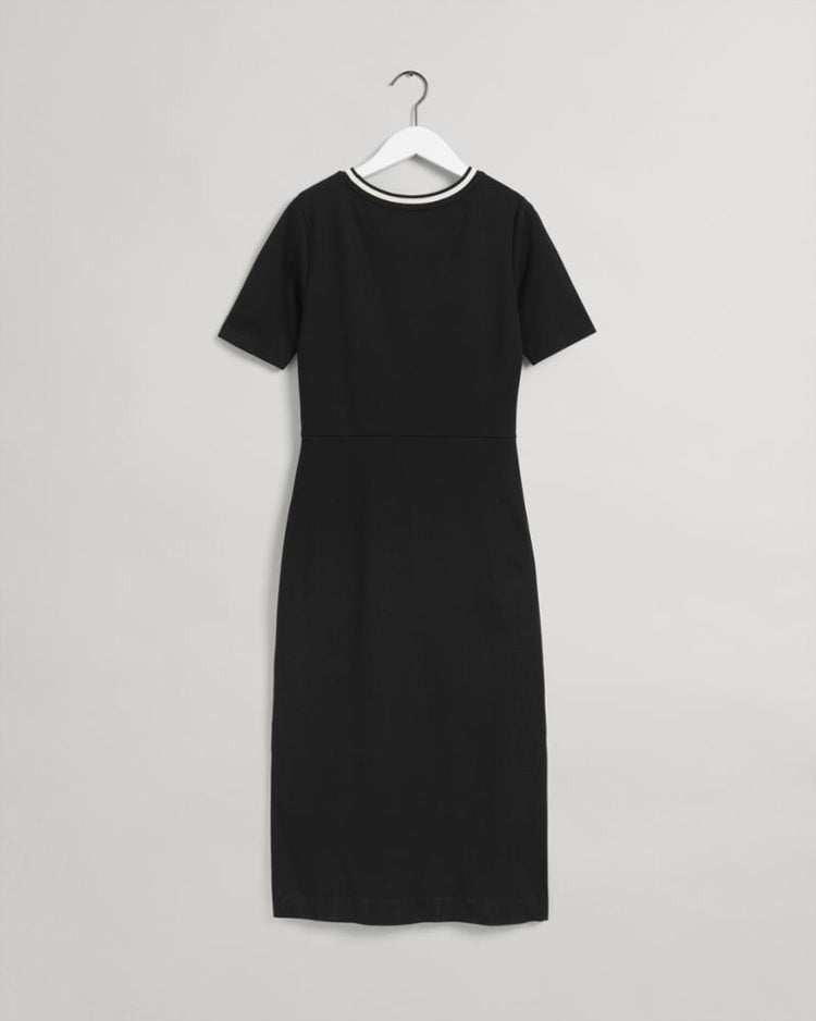 Gant Apparel Womens C-NECK SS JERSEY DRESS 5/BLACK