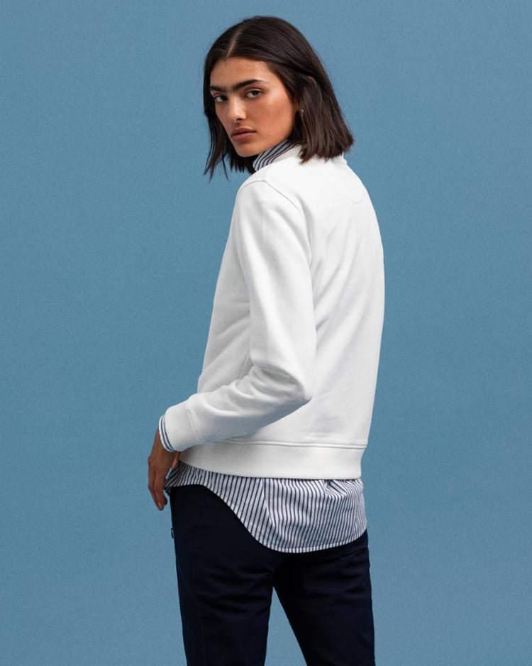 Gant Apparel Womens LOCK UP C-NECK SWEAT 113/EGGSHELL