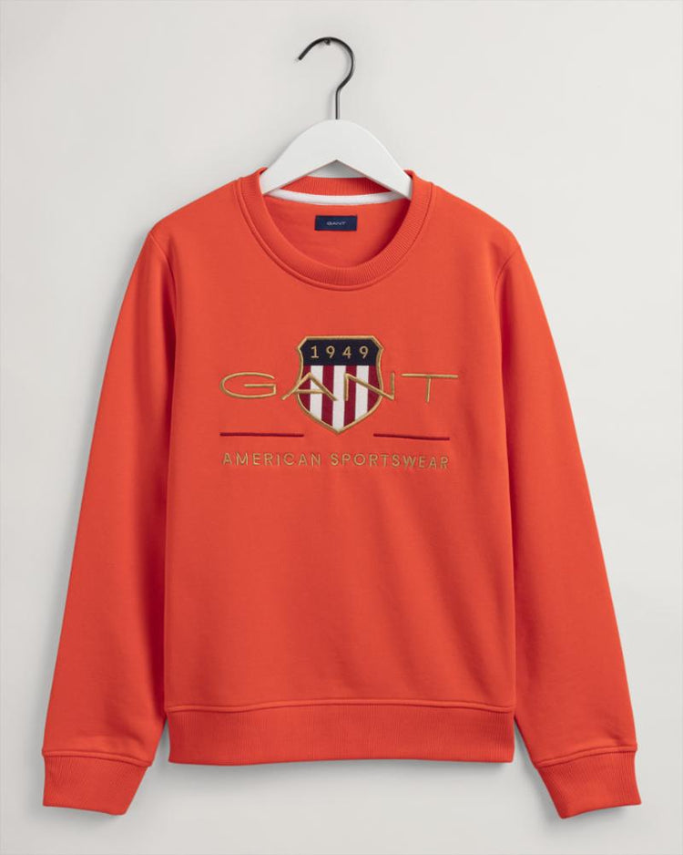 Gant Apparel Womens ARCHIVE SHIELD C-NECK SWEAT 821/SPICY ORANGE