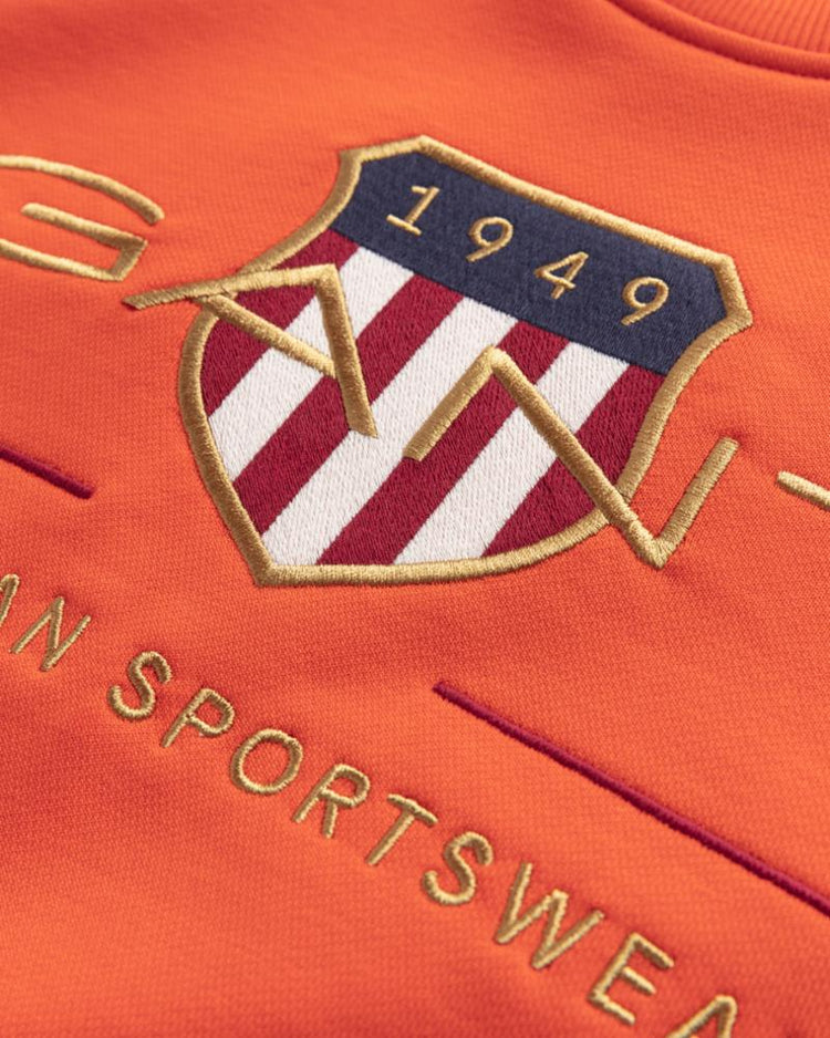 Gant Apparel Womens ARCHIVE SHIELD C-NECK SWEAT 821/SPICY ORANGE