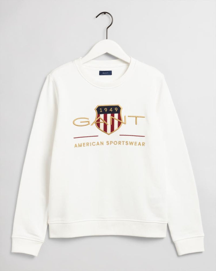 Gant Apparel Womens ARCHIVE SHIELD C-NECK SWEAT 113/EGGSHELL