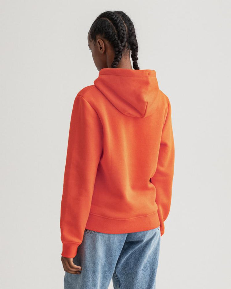 Gant Apparel Womens ARCHIVE SHIELD SWEAT HOODIE 821/SPICY ORANGE