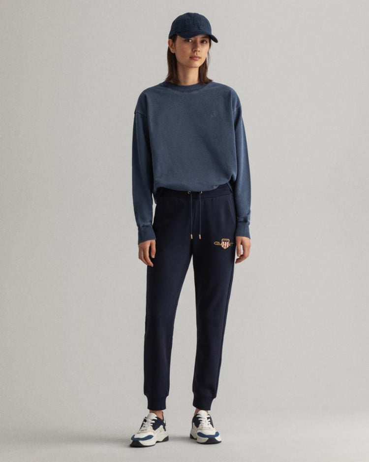 Gant Apparel Womens ARCHIVE SHIELD SWEAT PANT 433/EVENING BLUE