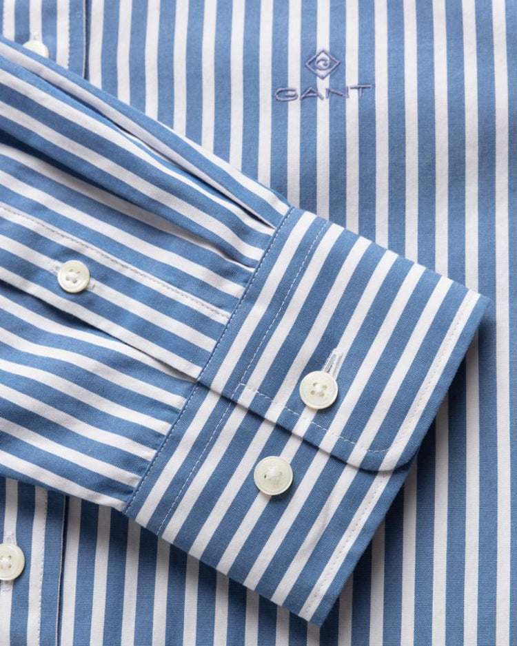 Gant Apparel Womens BROADCLOTH STRIPED SHIRT 449/BRIGHT COBALT