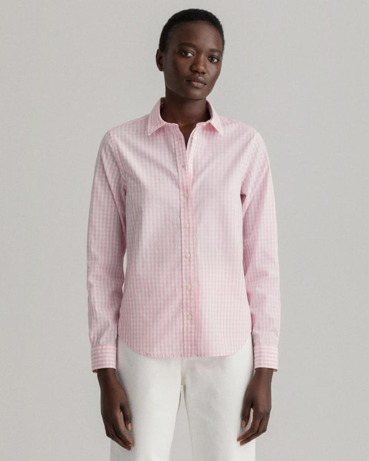 Gant Apparel Womens REG BROADCLOTH GINGHAM SHIRT 614/PREPPY PINK