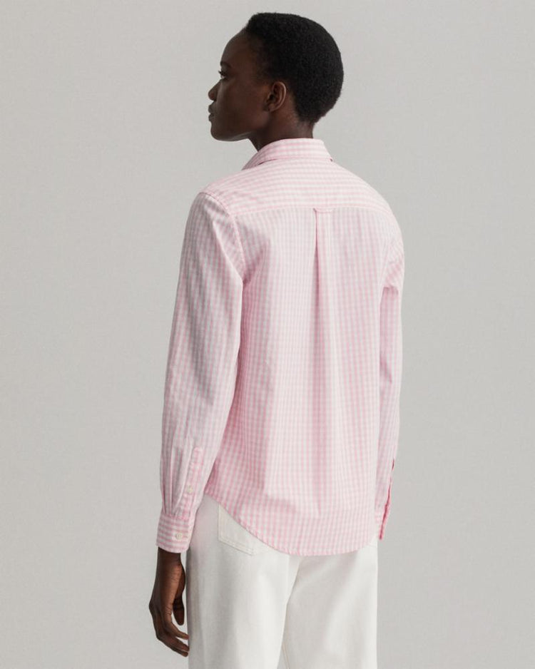 Gant Apparel Womens REG BROADCLOTH GINGHAM SHIRT 614/PREPPY PINK